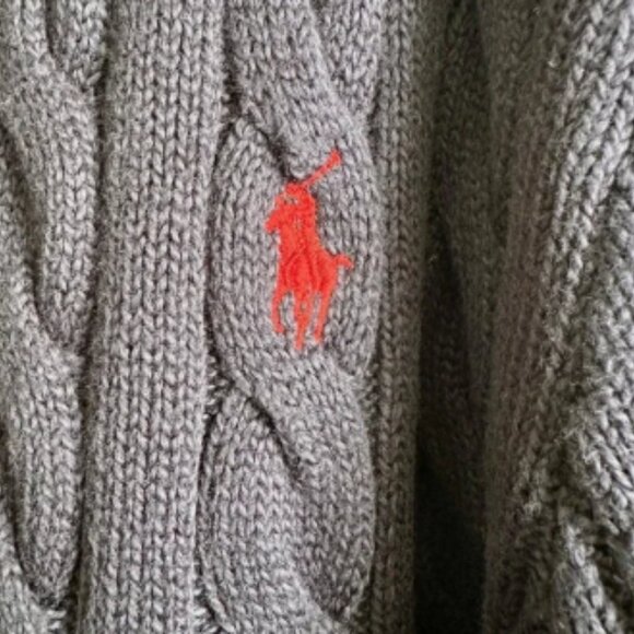 Polo Ralph Lauren Sweater Mens 4XL Navy Blue Cable Knit Half Zip Pullover NWT - Picture 4 of 10